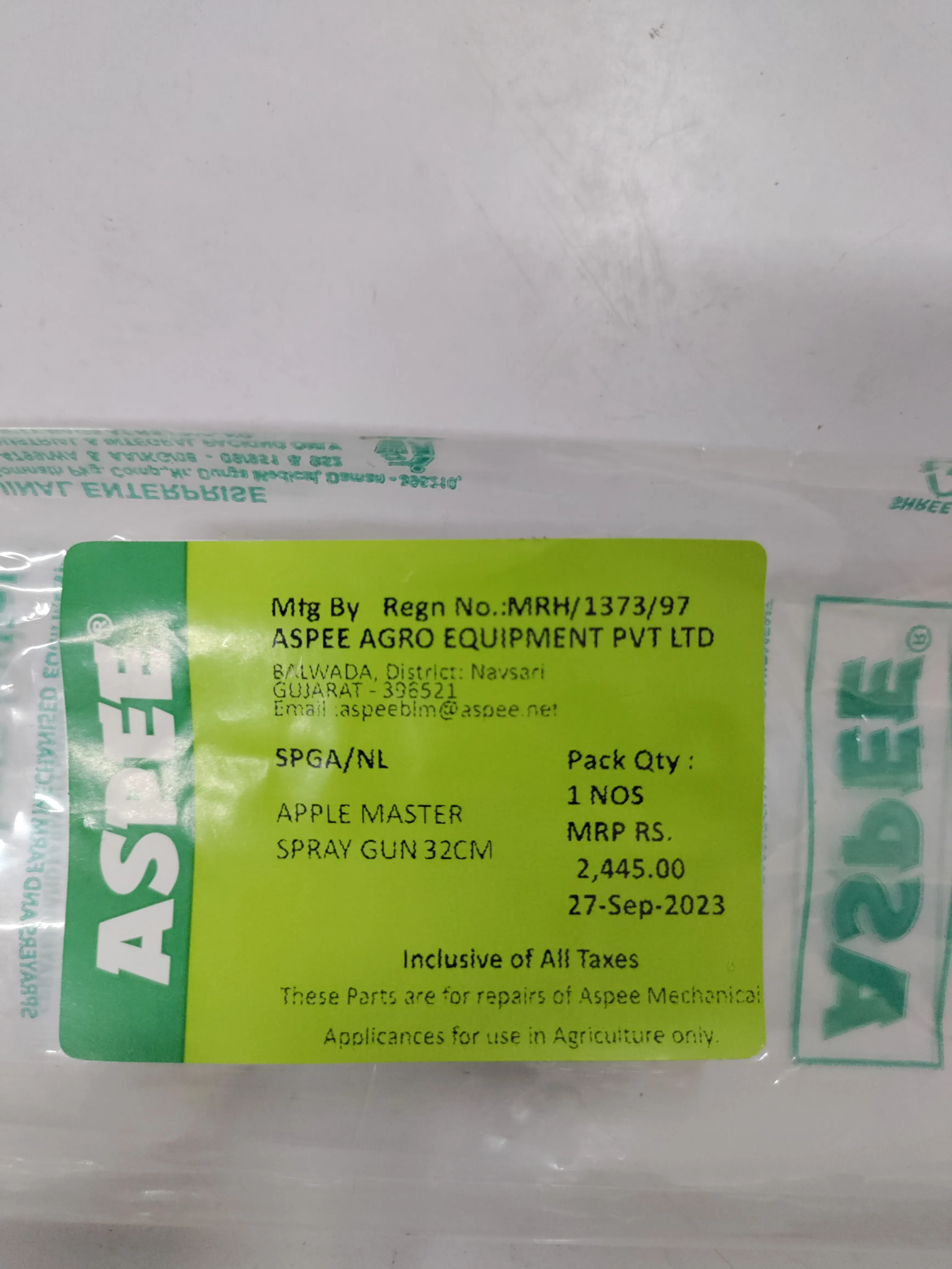Preview Image 5 Spray Gun ASPEE